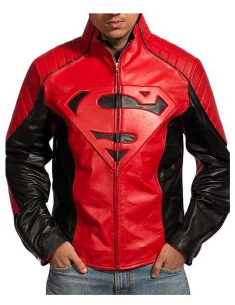 Super Man Red Leather Jacket 